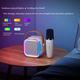 Portable Wireless Kid Karaoke Bluetooth Speaker Mini Microphone Family Singing KTV Audio Outdoor Card Subwoofer Music Center
