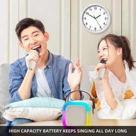 Portable Wireless Kid Karaoke Bluetooth Speaker Mini Microphone Family Singing KTV Audio Outdoor Card Subwoofer Music Center
