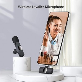 Wireless Lavalier Microphone For 3.5mm Smartphone Plug And Play Mini Mic For Live Streaming Gaming Recording Auto Noise Reduction
