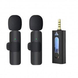 Wireless Lavalier Microphone For 3.5mm Smartphone Plug And Play Mini Mic For Live Streaming Gaming Recording Auto Noise Reduction
