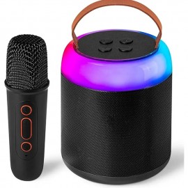 Mini Karaoke Machine with 1 Wireless Microphones for Kids Adults Portable Bluetooth Speaker Toy for Girls and Boys 2 4 5 6 7 8 9 10 12 Year Old Girl Birthday Gift Home Party Ideas
