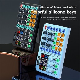 M6 Sound Card Audio Mixer Voice Changer Device External Table for USB Headset Mic Mobile Computer PC Live Broadcast Game Music
