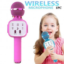 Handheld Wireless Bluetooth Microphone KTV Karaoke Microphone with Speaker for IOS Android Phone Computer
