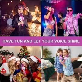 Handheld Wireless Bluetooth Microphone KTV Karaoke Microphone with Speaker for IOS Android Phone Computer
