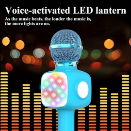 Handheld Wireless Bluetooth Microphone KTV Karaoke Microphone with Speaker for IOS Android Phone Computer
