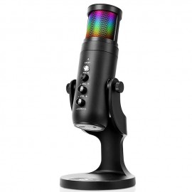Condenser Microphone Studio Recording USB Microphone for PC Computer Streaming Video Game Podcast Singing Microphone Stand
