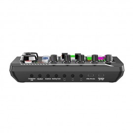 F998 Live Sound Card Audio Mixer Podcast Audio Interface with DJ Mixer Effects Voice Changer with Sound Effects for Karaoke Tiktok YouTube Live Streaming Record Gaming

