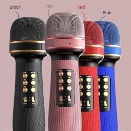 WS-898 Karaoke Bluetooth-Compatible Microphone Handheld Wireless Music Sing MicFMVoice Changing Audio Speaker Player Accessory
