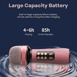 WS-898 Karaoke Bluetooth-Compatible Microphone Handheld Wireless Music Sing MicFMVoice Changing Audio Speaker Player Accessory
