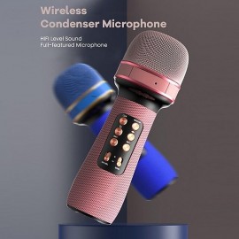 WS-898 Karaoke Bluetooth-Compatible Microphone Handheld Wireless Music Sing MicFMVoice Changing Audio Speaker Player Accessory
