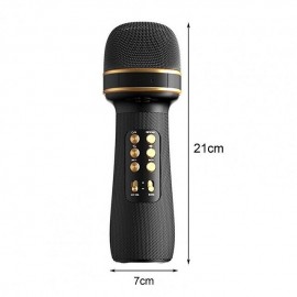 WS-898 Karaoke Bluetooth-Compatible Microphone Handheld Wireless Music Sing MicFMVoice Changing Audio Speaker Player Accessory
