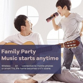 WS-898 Karaoke Bluetooth-Compatible Microphone Handheld Wireless Music Sing MicFMVoice Changing Audio Speaker Player Accessory
