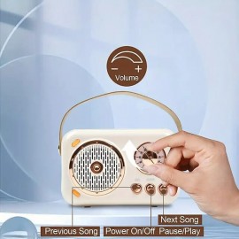 Portable Wireless KTV Speaker Set With Two Microphones - Retro Design Immersive Karaoke Experience - Perfect Gift For Home Parties Birthdays For Gifts
