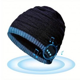 Winter Fashion Warm Wireless Music Headset Fish Pattern Boutique Hat Christmas Gift Wireless Beanie Hat
