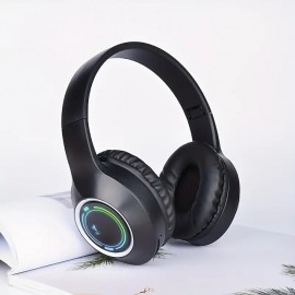 On-Ear Bluetooth Headset Lightweight Foldable Wireless and Wired Stereo Headset with Microphone and Volume Control Bluetooth 5.3 Headset for iPad/Travel/Tablet/PC
