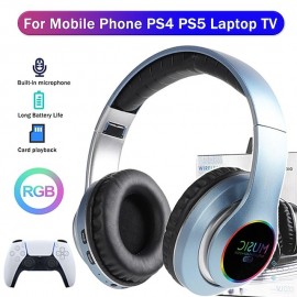 New HIFI Stereo Headphones Bluetooth Headphones Music Headphone FM and Support SD Card With Mic Foldable Phone Laptop PS4 PS5 TV
