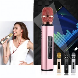 Wireless Microphone Karaoke Double Horn Bluetooth Handheld Portable Speaker Home KTV Player Echo-type Sound Adjustment Live
